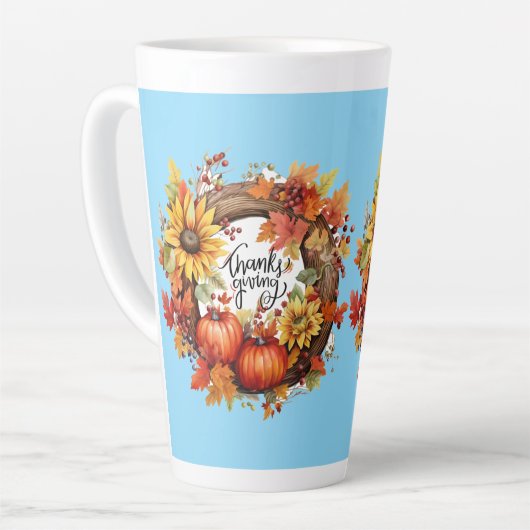 Happy Thanksgiving herfst Latte Mok (Linkerhoek)