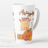 Happy Thanksgiving herfst Latte Mok (Rechterhoek)