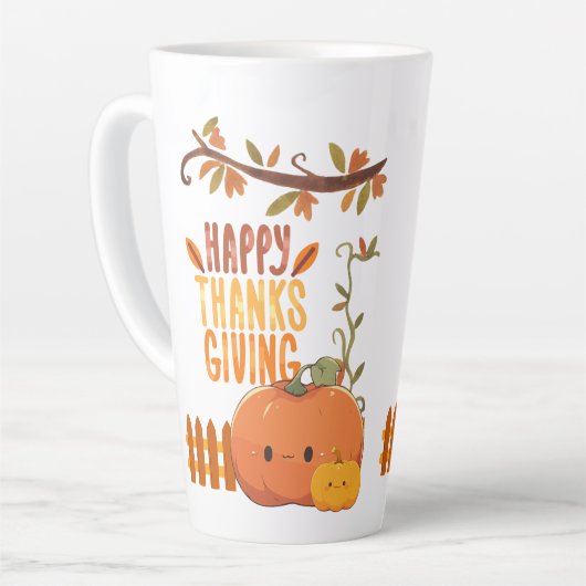 Happy Thanksgiving herfst Latte Mok (Linkerhoek)
