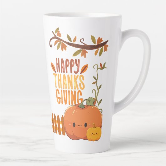 Happy Thanksgiving herfst Latte Mok (Rechts)