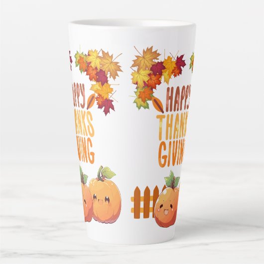 Happy Thanksgiving herfst Latte Mok (Voorkant)