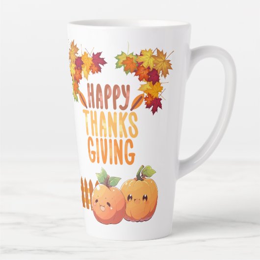 Happy Thanksgiving herfst Latte Mok (Rechts)