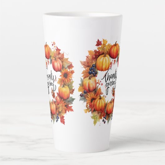Happy Thanksgiving herfst Latte Mok (Voorkant)