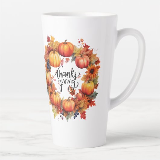 Happy Thanksgiving herfst Latte Mok (Rechts)