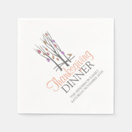 Happy thanksgiving herfst-luiers servet