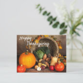 Happy Thanksgiving Herfst Oogst Pompoen Briefkaart (Staand voorkant)