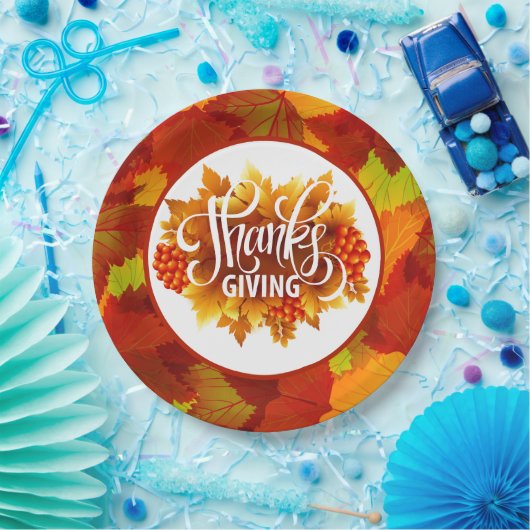 Happy Thanksgiving Herfst Papier Bord (Feest)