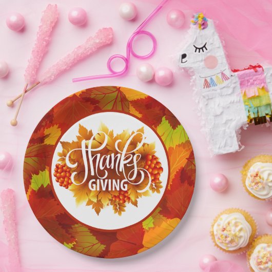 Happy Thanksgiving Herfst Papier Bord (Feest)