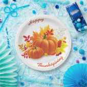 Happy Thanksgiving, herfst party Papieren Bordje (Feest)