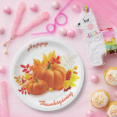 Happy Thanksgiving, herfst party Papieren Bordje (Feest)