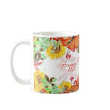 Happy Thanksgiving Herfst Pompoen Bloemen