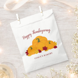 Happy Thanksgiving Herfst Pumpkins & Leaves Bedankzakje