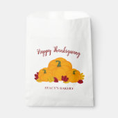 Happy Thanksgiving Herfst Pumpkins & Leaves Bedankzakje (Voorkant)