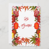 Happy Thanksgiving Herfst Pumpkins Maple Leaves Feestdagenkaart (Achterkant)