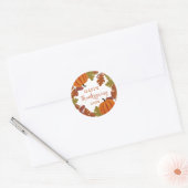 Happy Thanksgiving Herfst Ronde Sticker (Envelop)