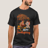 Happy Thanksgiving Herfst Tree Turkey and Elephant T-shirt (Voorkant)