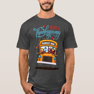 Happy Thanksgiving Herfst Turkey Thankful School B T-shirt