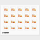 Happy Thanksgiving herfst Vierkante Sticker (Vel)