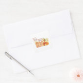 Happy Thanksgiving herfst Vierkante Sticker (Envelop)