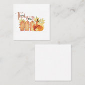 Happy Thanksgiving herfst Vierkante Visitekaartje (Voorkant / Achterkant)