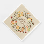 Happy Thanksgiving Herfst Wreath Napkins Servet (Hoek)