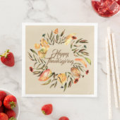 Happy Thanksgiving Herfst Wreath Napkins Servet (Insitu)