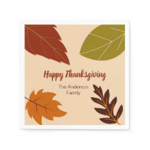 Happy Thanksgiving herfstbladeren en Jouw naam