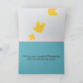 Happy Thanksgiving Herfstbomen Vallen Bladeren Kaart (Binnen)