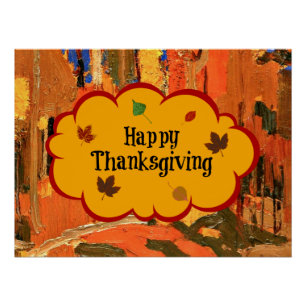 Happy Thanksgiving, herfstkleuren, Perfect Poster