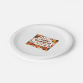 Happy Thanksgiving - Herfstpompoenen & herfstblade Papieren Bordje (Gekanteld)