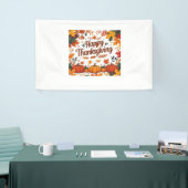 Happy Thanksgiving - Herfstpompoenen & herfstblade Spandoek (Beurs)