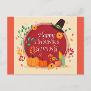 Happy Thanksgiving Holiday Briefkaart