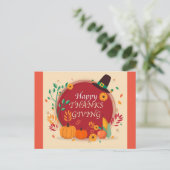 Happy Thanksgiving Holiday Briefkaart (Staand voorkant)