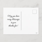 Happy Thanksgiving Holiday Briefkaart (Achterkant)