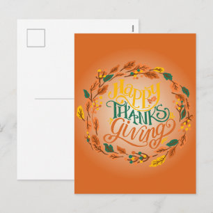 Happy Thanksgiving Holiday Briefkaart