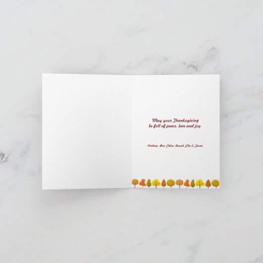 Happy Thanksgiving Holiday-fotokaart Feestdagen Kaart (Binnen)