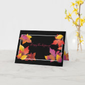Happy Thanksgiving Holiday Party, Herfst Maple lea Kaart (Gele Bloem)
