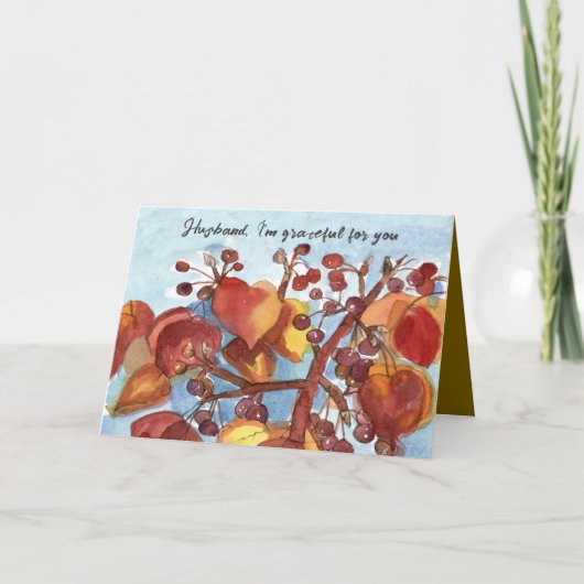 Happy Thanksgiving Husband Grateful For You Kaart (Voorkant)