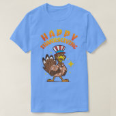 Happy Thanksgiving I Funny Pilgrim Turkey Dag Holi T-shirt (Design voorkant)