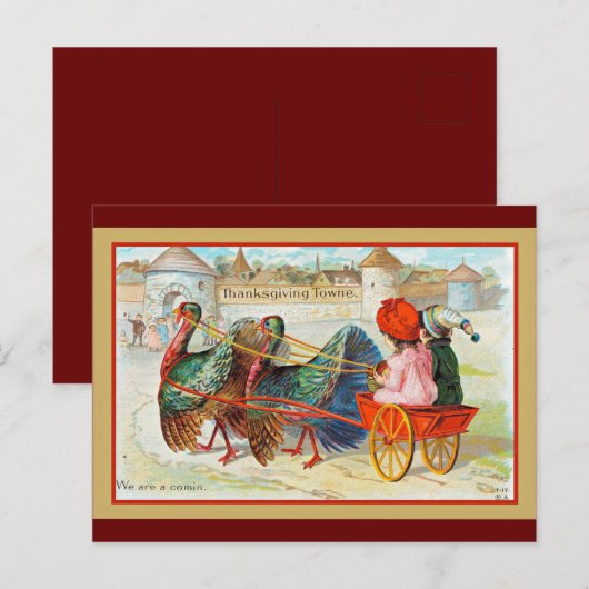 Happy Thanksgiving illustratie Briefkaart (Voorkant / Achterkant)