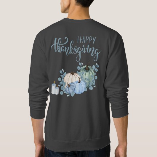 Happy Thanksgiving in het blauw | Trui (Achterkant)