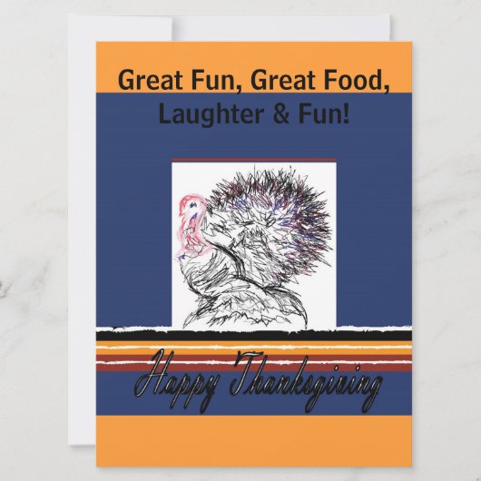 Happy Thanksgiving Invites Kaart (Voorkant)