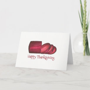 Happy Thanksgiving Jellied Cranberry Sauce Feestdagen Kaart