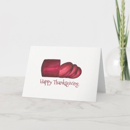 Happy Thanksgiving Jellied Cranberry Sauce Feestdagen Kaart (Voorkant)