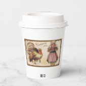 Happy Thanksgiving Joy  Turkije Papieren Bekers (Achterkant)