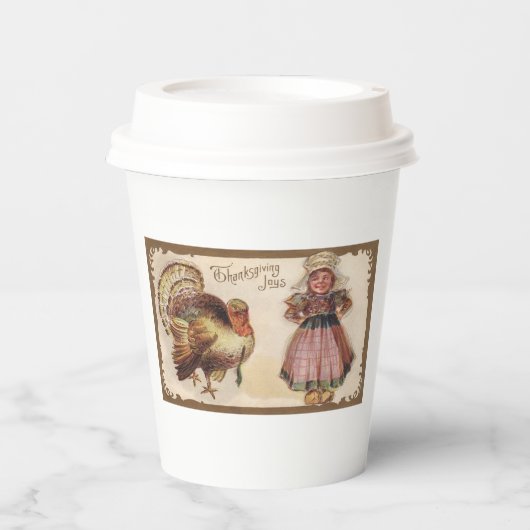 Happy Thanksgiving Joy  Turkije Papieren Bekers (Voorkant)