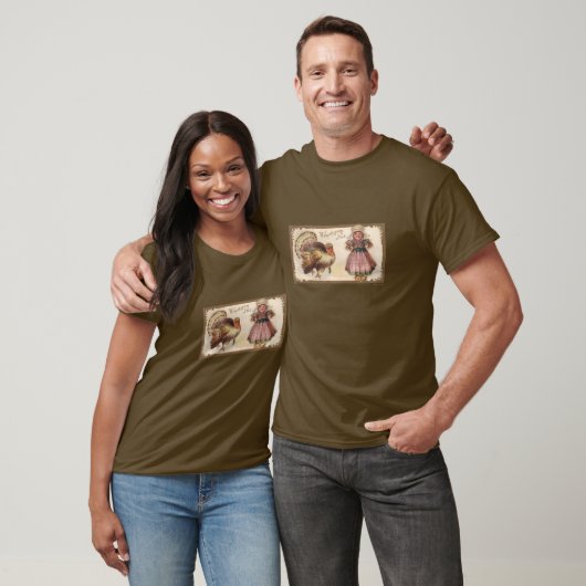  Happy Thanksgiving Joys, Pilgrim Brown T-shirt (Unisex)