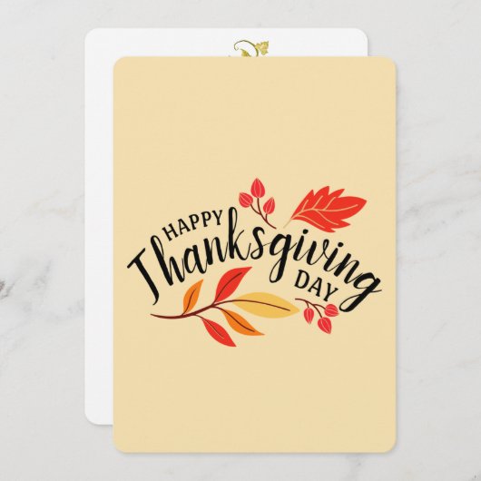 Happy Thanksgiving Kaart (Voorkant / Achterkant)