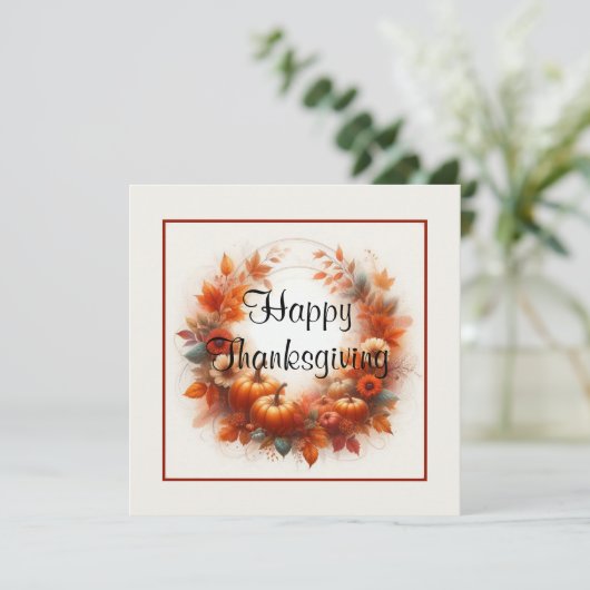 Happy Thanksgiving Kaart (Staand voorkant)