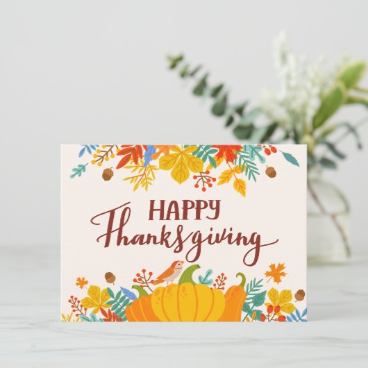 Happy Thanksgiving Kaart (Staand voorkant)